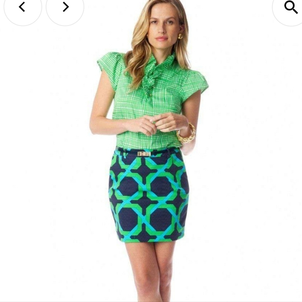 ❤️ NWOT! ELIZABETH MCKAY NEW YORK STRETCH COTTON MINI SKIRT, 8 (29)
